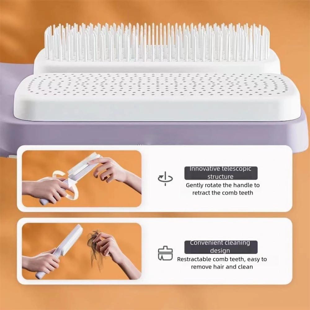 Self Cleaning Hair Brushes