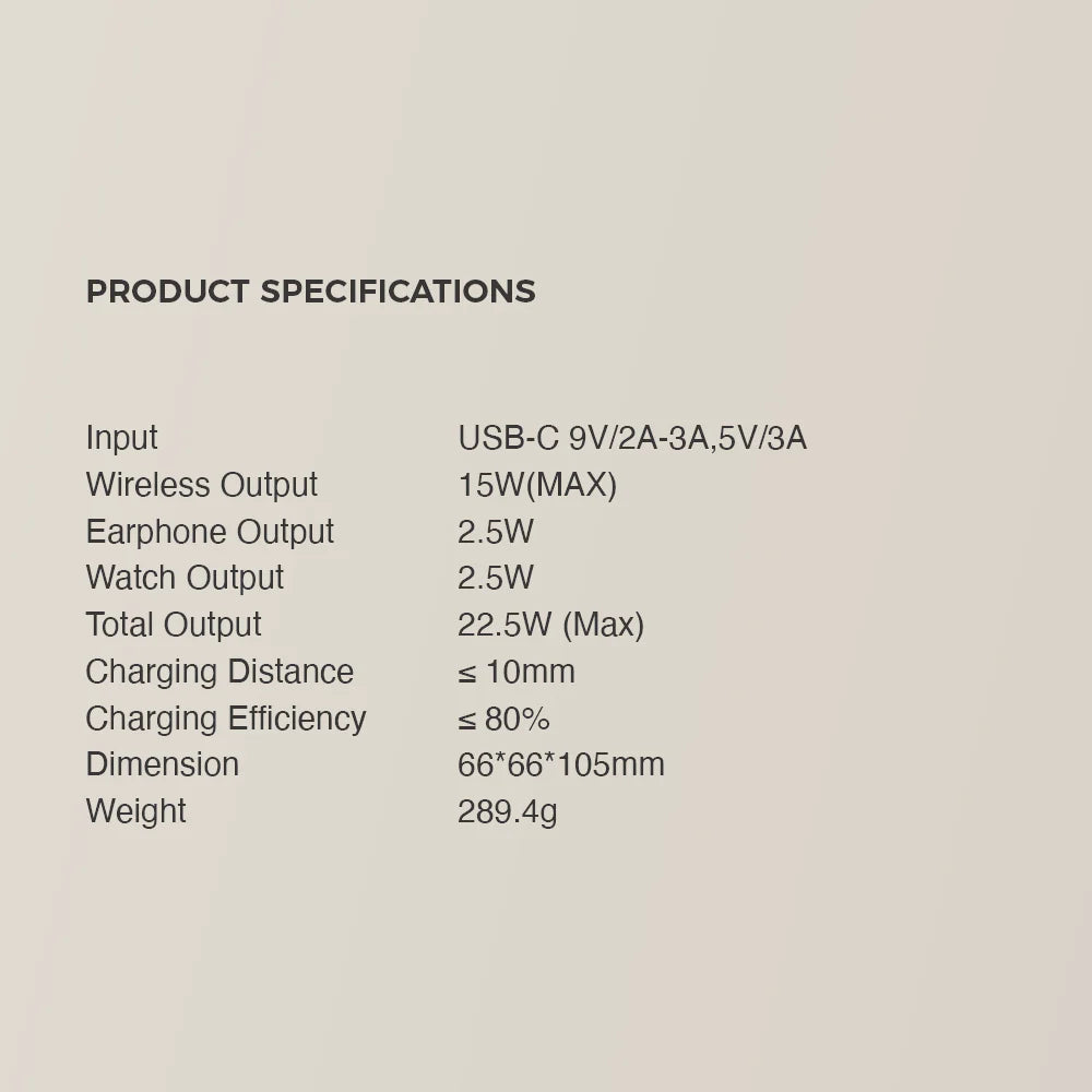 OWL PEAK 3-in-1 Magnetic Wireless Charger