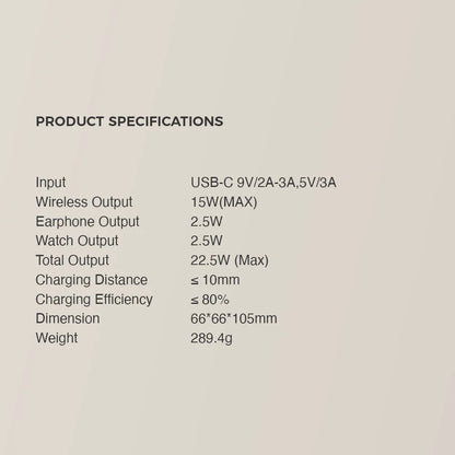 OWL PEAK 3-in-1 Magnetic Wireless Charger